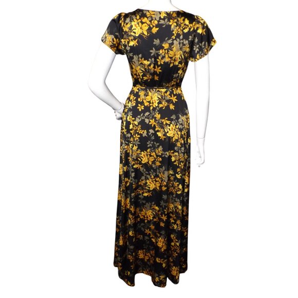 new BALTIC BORN Maxi Dress, S, Krystal, Wrap, Black/Golden Floral, Short sleeve - Picture 5 of 13